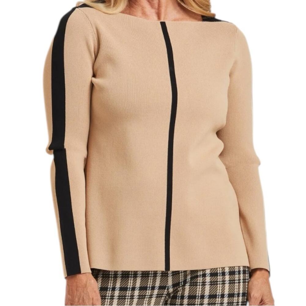 Peace Of Cloth The Modern Art Long Sleeve Colorblock Stretchy Knit Size Smal